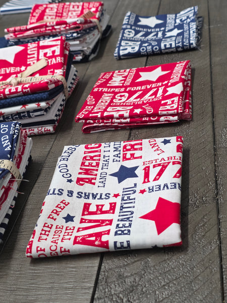 Celebrate America Red, White & Blue FQ Bundles