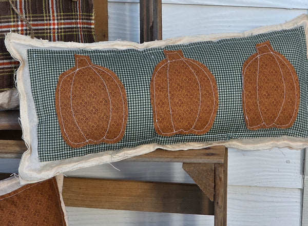 Primitive pumpkin pillow