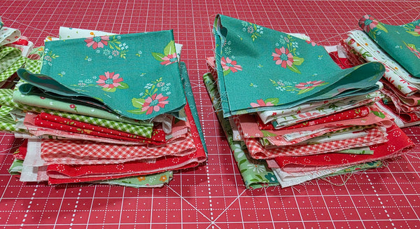 Strawberry Lemonade scrap bags by Sherri & Chelsi for Moda