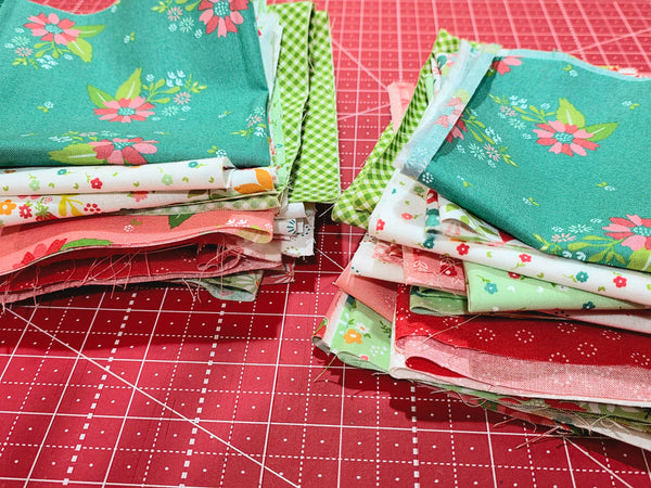 Strawberry Lemonade scrap bags by Sherri & Chelsi for Moda