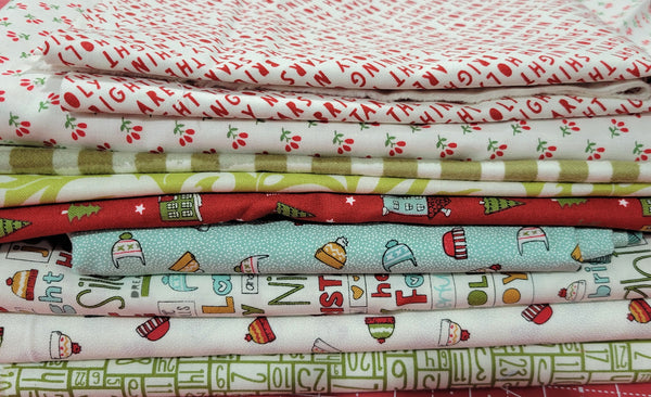 Christmas Mystery Fabric Scrap Bag 1lb Premium Quilt Fabric