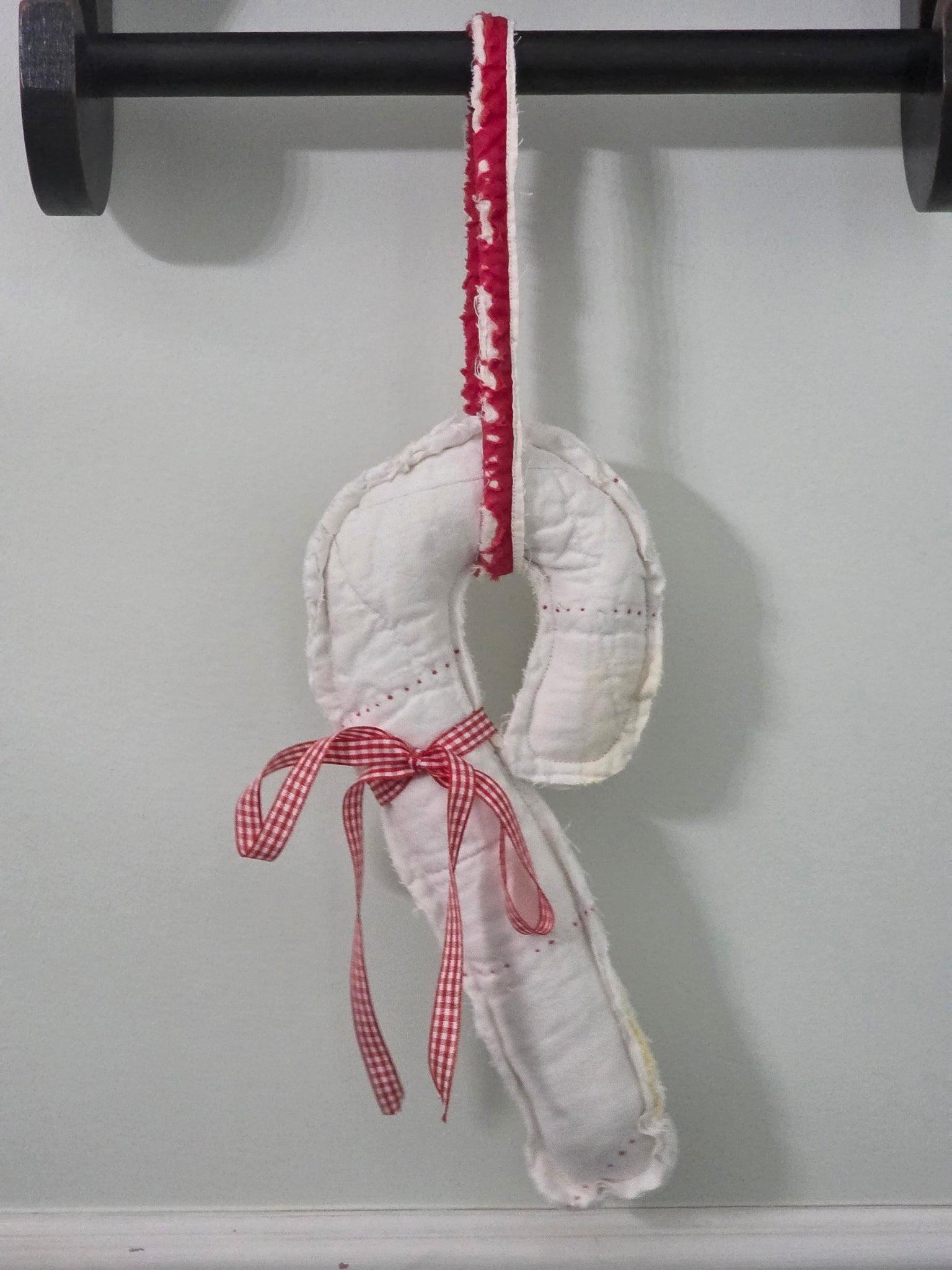 Antique Quilt Candy Cane - right facing