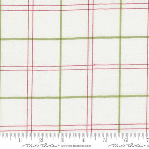 Merry Little Christmas Wovens White Multicolor checks and plaids by Bonnie & Camille for Moda