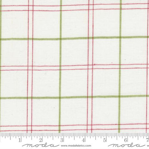 Merry Little Christmas Wovens White Multicolor checks and plaids by Bonnie & Camille for Moda