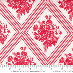 Merry Little Christmas Cream Red Gather Floral by Bonnie & Camille for Moda