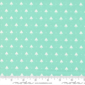 Merry Little Christmas Aqua Little Trees by Bonnie & Camille for Moda