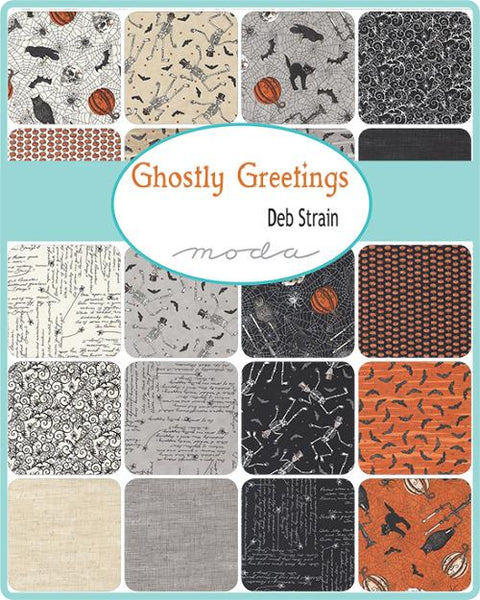 Ghostly Greetings Fat Quarter Bundle by Deb Strain for Moda
