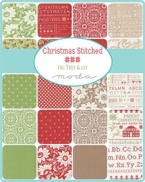 Christmas Stitched Mini Charm Pack by Fig Tree Quilts for Moda