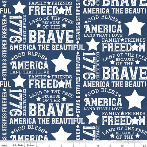 Let Freedom Soar Text Blue