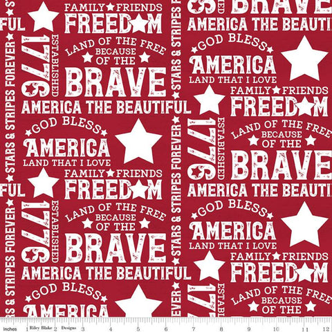 Let Freedom Soar Text Red