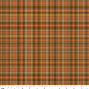 Adel in Autumn Plaid Persimmon by Sandy Gervais for Riley Blake