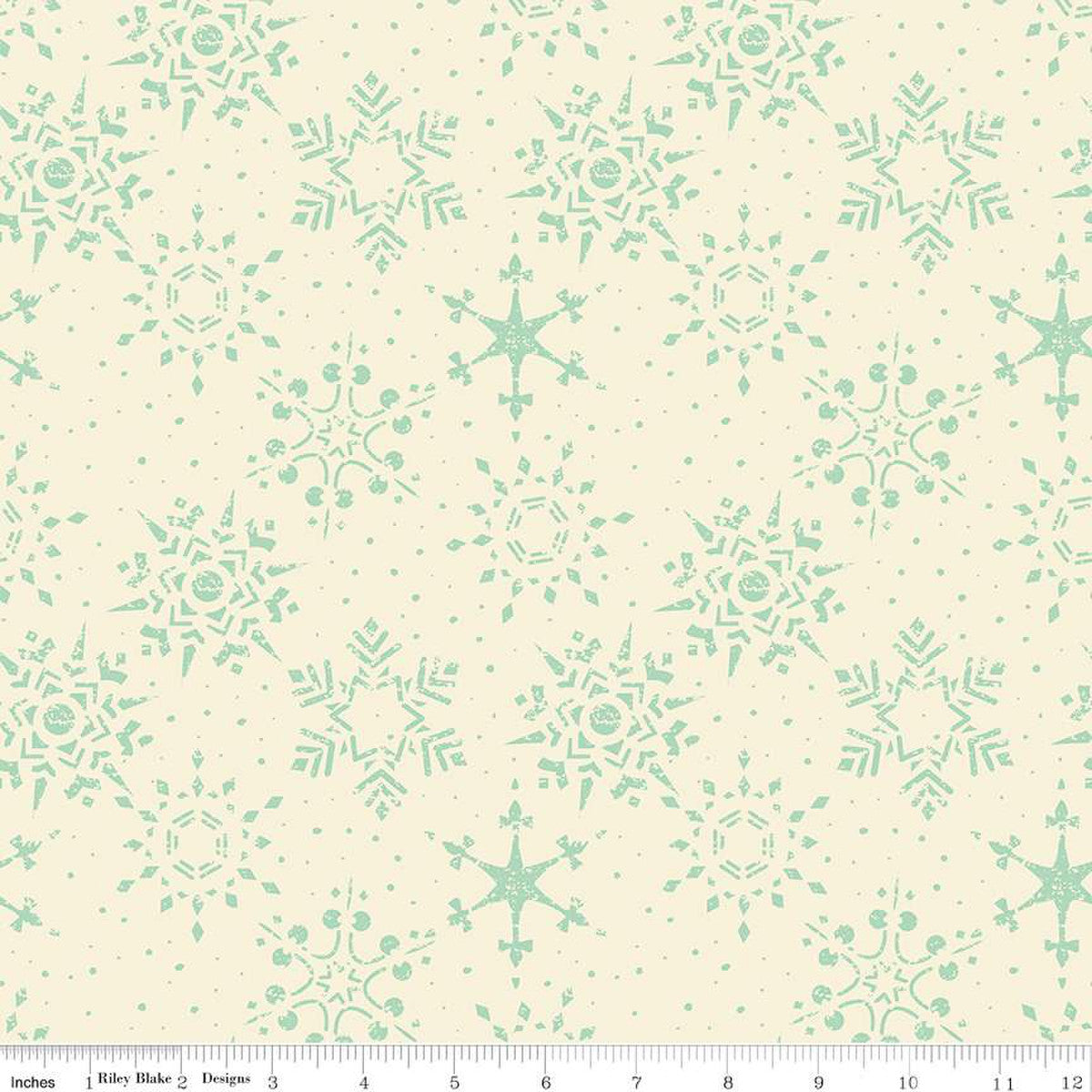 Adel in Winter Snowflakes Mint by Sandy Gervais for Riley Blake Design