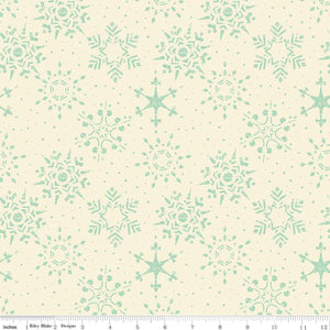 Adel in Winter Snowflakes Mint by Sandy Gervais for Riley Blake Design