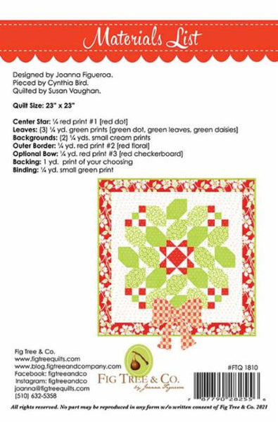 Holly Berries pattern by Fig Tree for Moda