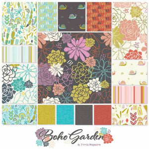 Boho Garden 5 in squares by Teresa Magnuson for Clothworks
