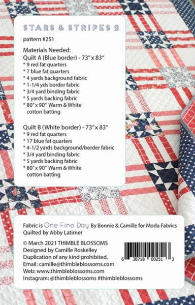 Stars And Stripes 2 by Thimble Blossoms for Moda