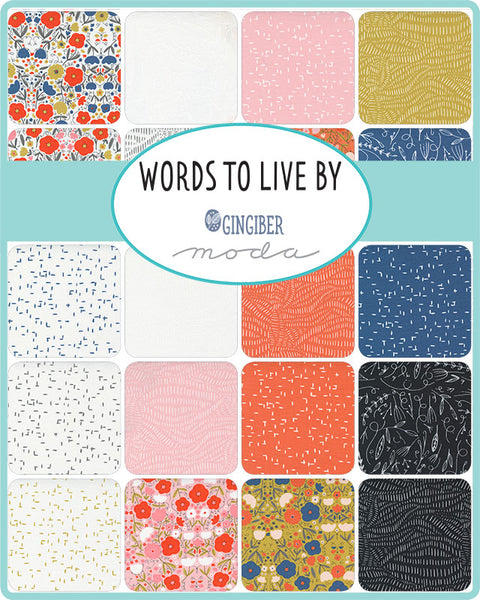 Words To Live By Fat Quarter Bundle by Gingiber for Moda